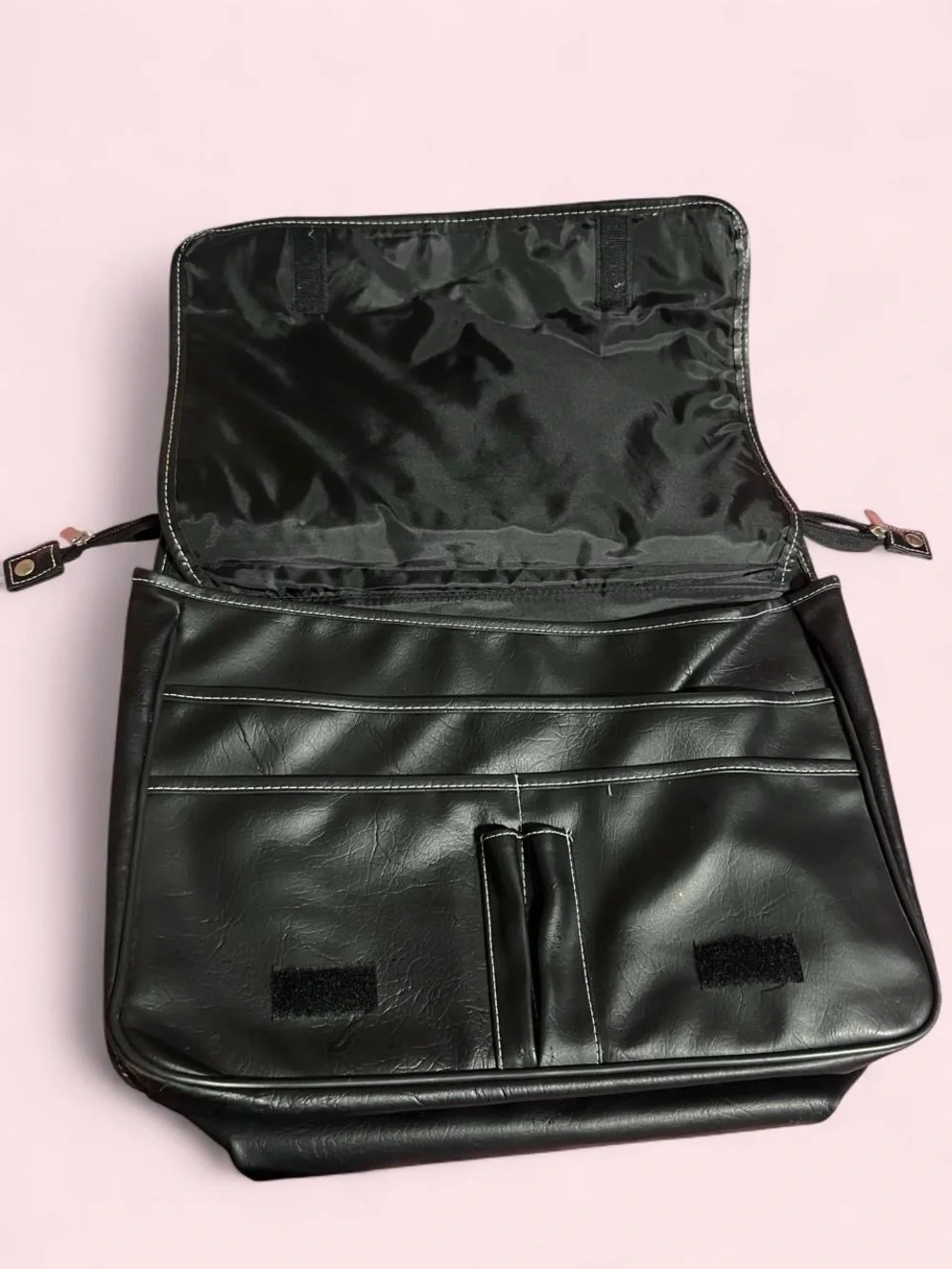 Black Leather Top-Handle Women's Bag - Classic Chic